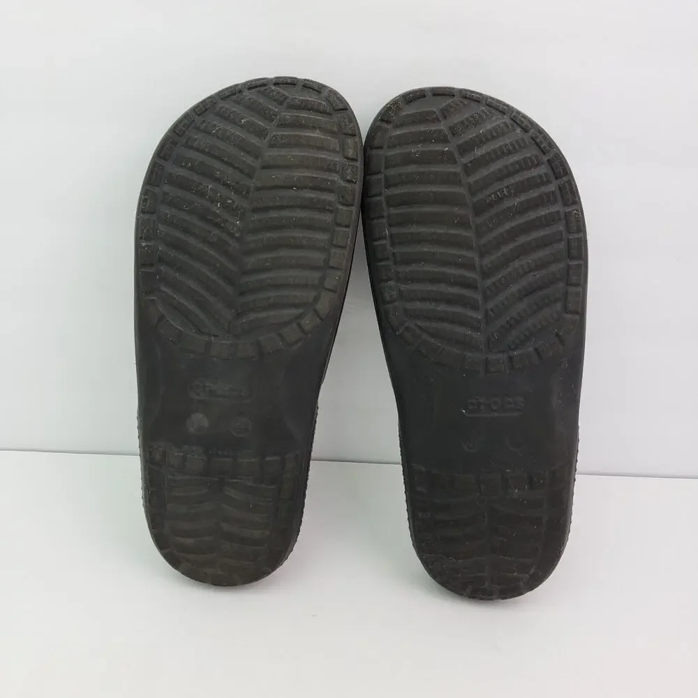 Crocs Classic Slide Youth Size 4Y Black Slip On Comfort Slide Sandals